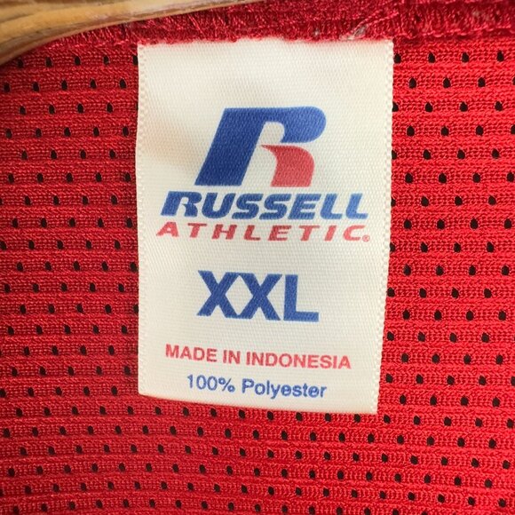Vintage Russell Athletic Jersey Shirt Men XXL Red Cougars & Prey Mesh Ditek - Picture 6 of 8